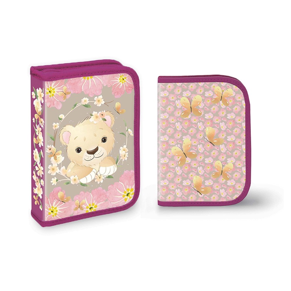 Penar imprimeu leu, echipat cu 32 de piese, extensibil, inchidere tip fermoar, multicolor - imagine 4